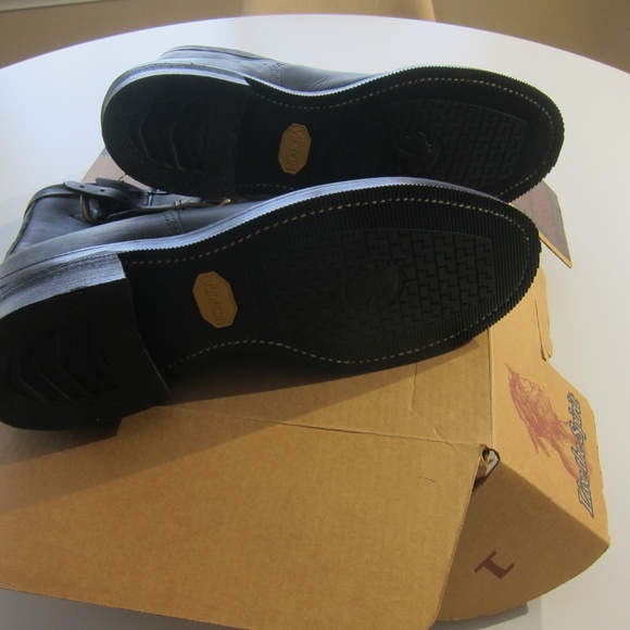 CHIPPEWA BLACK LEATHER BOOTS NIB - Picture 5 of 12